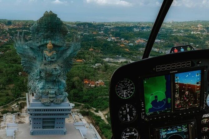 Above the Island of Gods Helicopter Tour - The Big Shot: Over the GWK Statue From Above