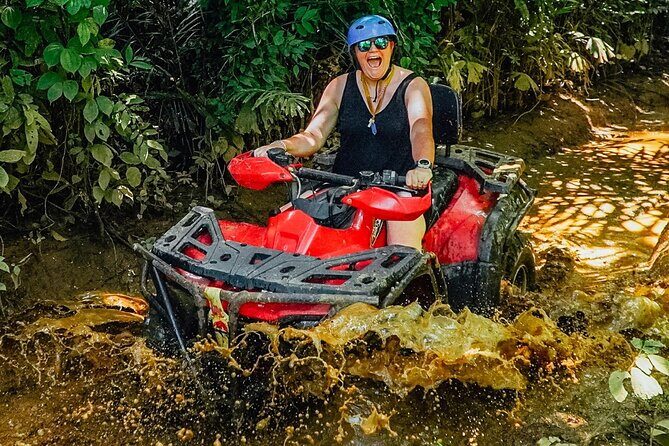 Bali ATV Quad Adventure Ubud Monkey Forest and Waterfall - Tegenungan Waterfall: a short jungle-view break that hits the highlights