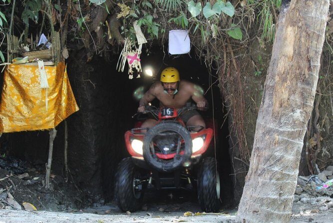 Bali Atv Riding through Cave and Waterfall - The Trek Mix: Village, Rice Paddy, Jungle, River, and Waterfall