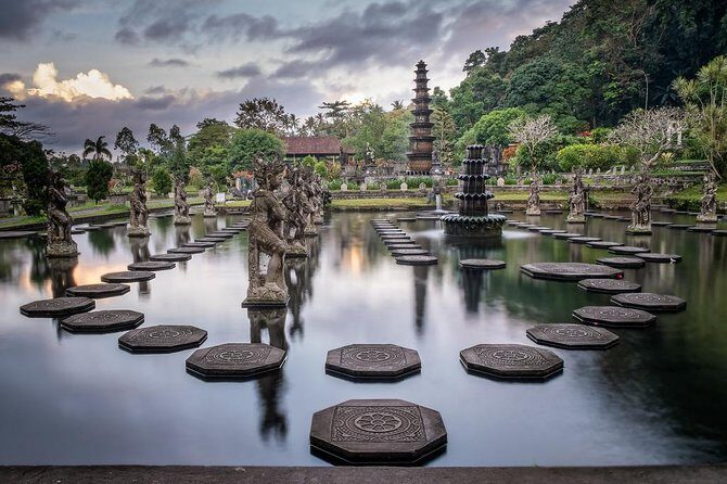 Bali Instagram Tour : Heaven Gate Tour - Tirta Gangga - Tukad Cepung Waterfalls - Tirta Gangga Water Palace: koi carp, fountains, and palace geometry
