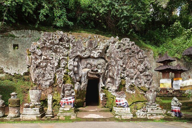 Elephant Cave and Hidden Waterfall All-Inclusive Private Day Tour - Goa Gajah (Elephant Cave): The Entrance Makes the Scene