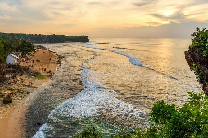 Explore Bali Beaches with Private Minivan Tour - Balangan Beach and sunset from the limestone cliffs