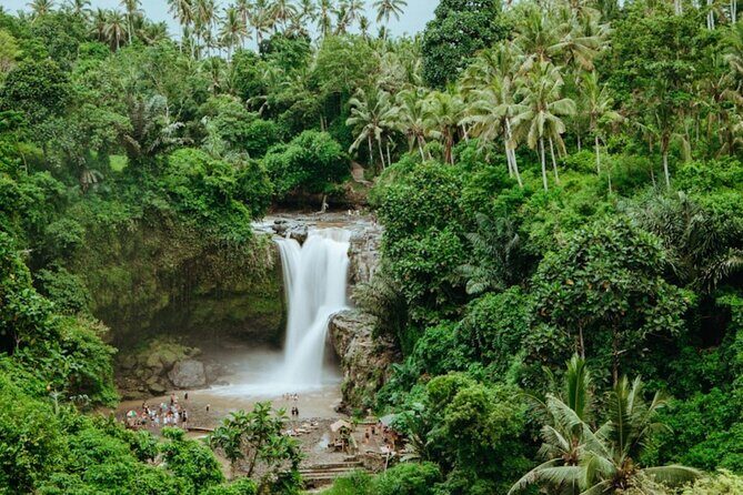 Private Ubud Day Tour Waterfalls Sacred Monkeys and Rice Fields - Tegenungan Waterfall: views from the deck, plus the swim option