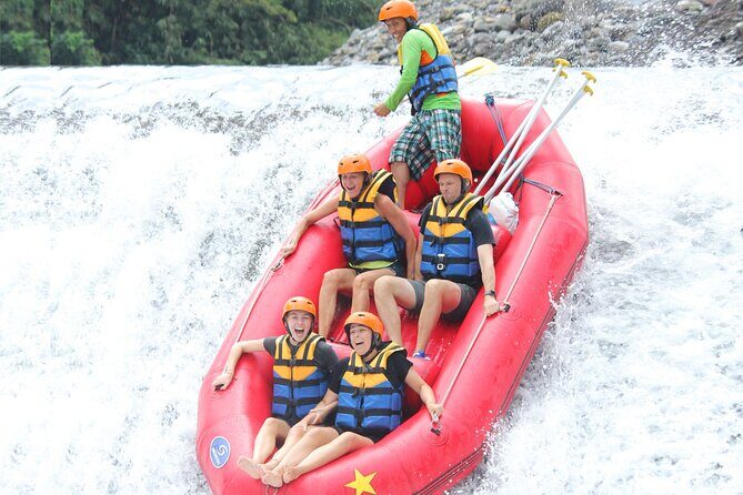 Rafting Adventure 18 km and Balinese Village Life Tour with Lunch - Kuta to Telaga Waja: the A/C drive and waterfall stops