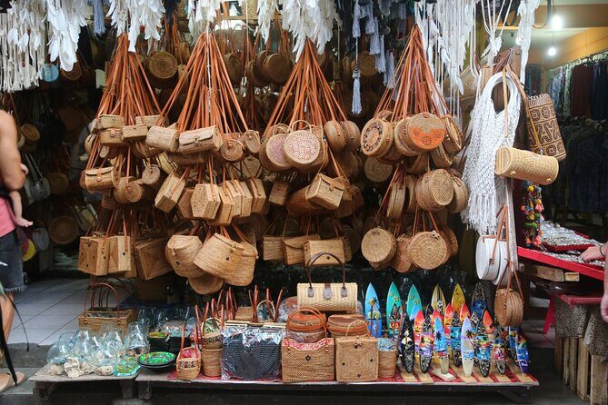 Ubud Iconic Full Day Tour Monkey Forest Rice Terraces Waterfalls - Ubud Traditional Art Market: Shopping Time for Textiles, Jewelry, and Souvenirs